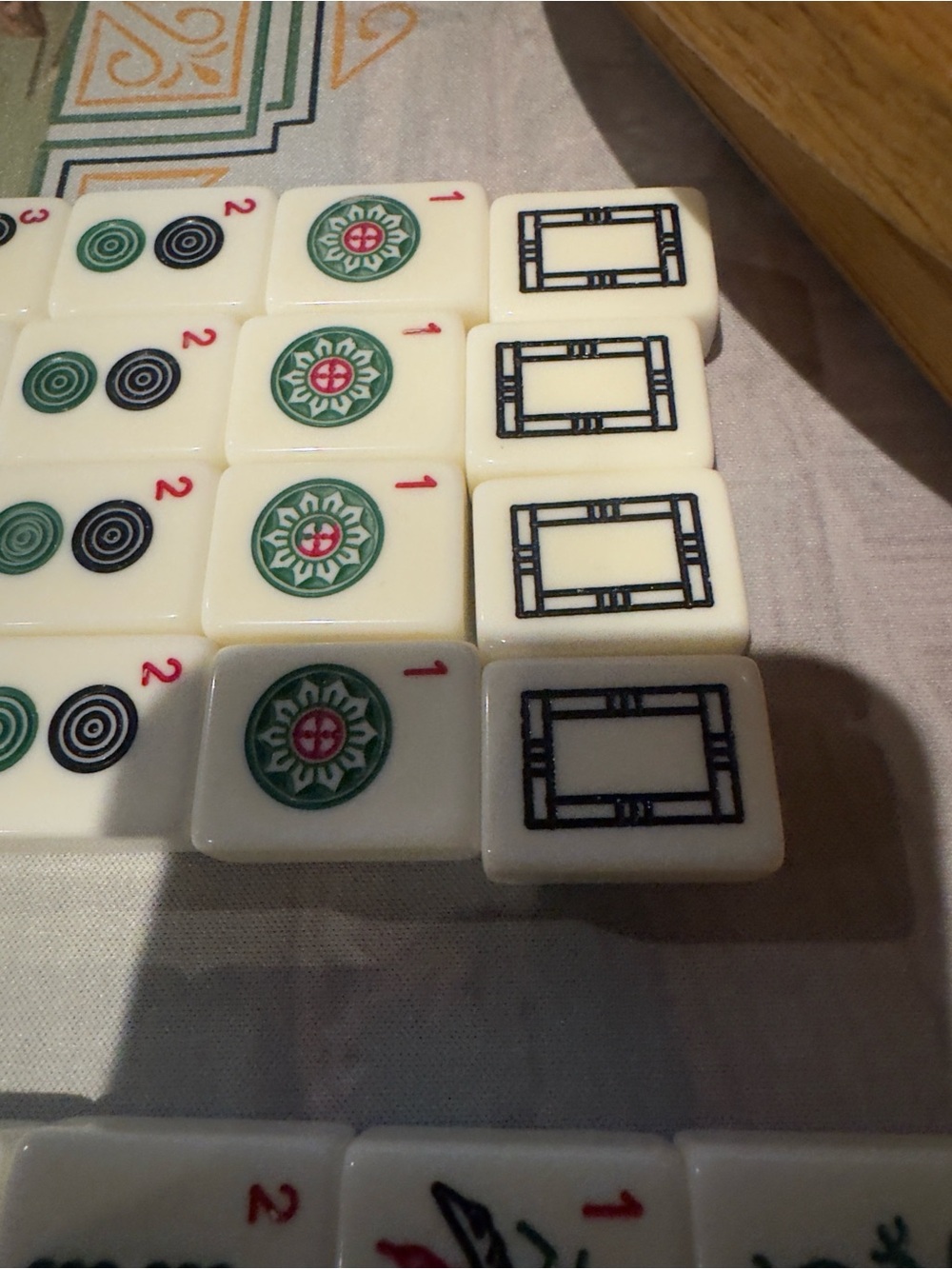Classic Mah-Jongg Set with Wood Case and wood Racks - Picture 10 of 10